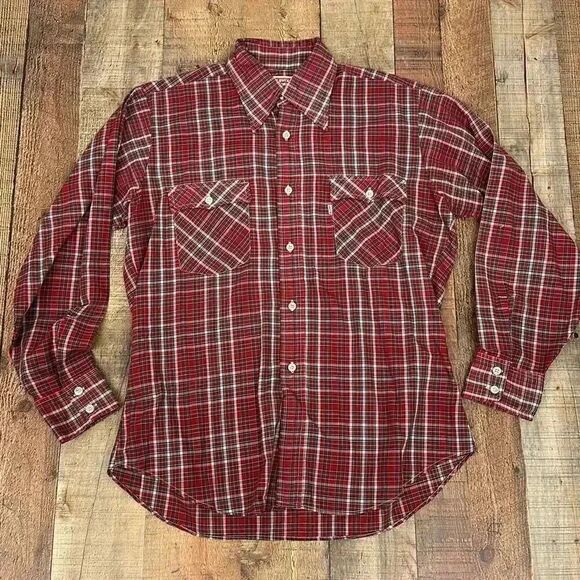 Vintage Levi’s Cowboy Long Sleeve Shirt- Men’s Sz L - Picture 1 of 6